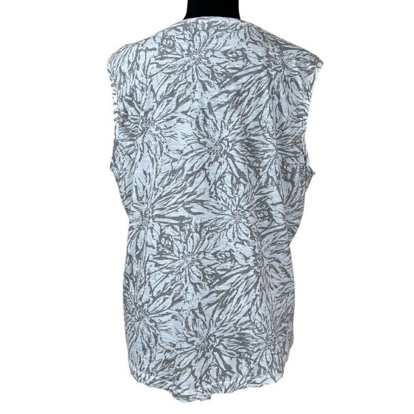 G.H. Bass & Co. Gray White 100% Cotton Sleeveless Tank Top Size XXL - Picture 3 of 5